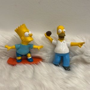 Vintage 90s TCFFC The Simpsons Action Figures Bundle Lot of 2 Toys